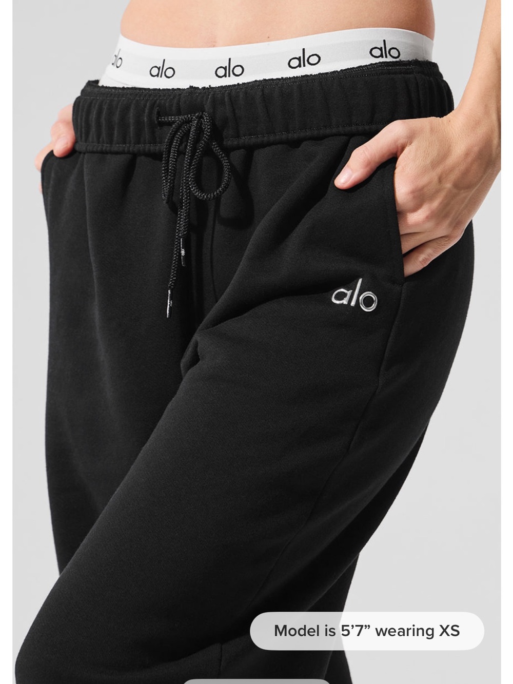ALO Yoga Accolade Straight Leg Sweatpant Black Small - Picture 3 of 5